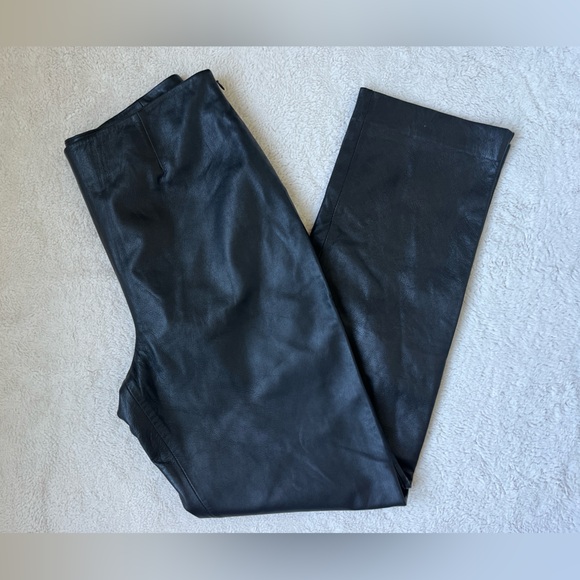 Vintage Valerie by Valerie Stevens Black Leather Trousers Women Size 10 - Picture 11 of 12